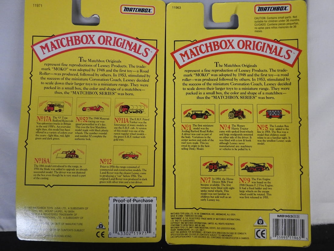 Matchbox Originals Early Vehicle Reproductions, Lot of 6 - 7