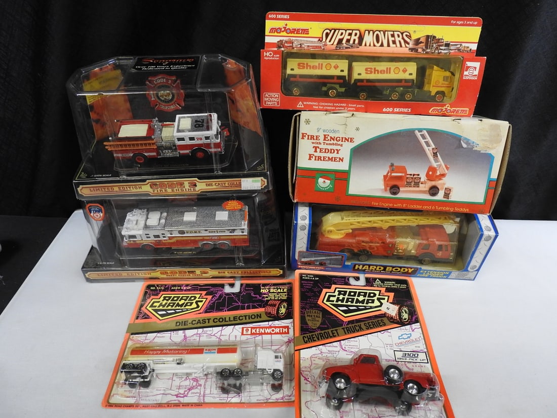 Fire Truck Models and Wooden Teddy Fire Engine Collection (1 of 14)
