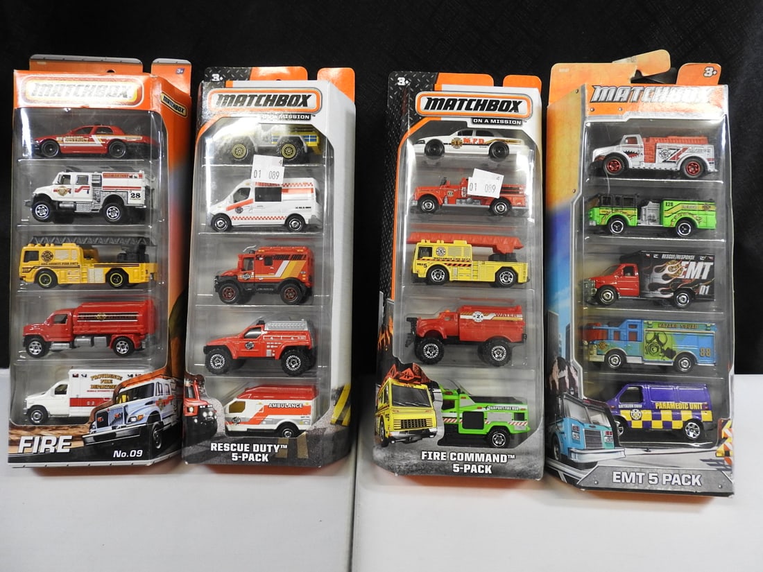 Matchbox Fire and Emergency Five-Packs, Lot of 4 (1 of 3)