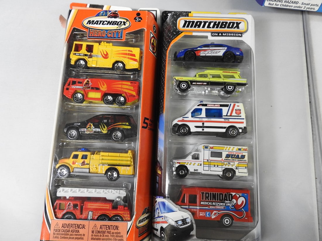 Matchbox Fire Sets and 1956 Ford F-100, Lot of 4 Packages - 2