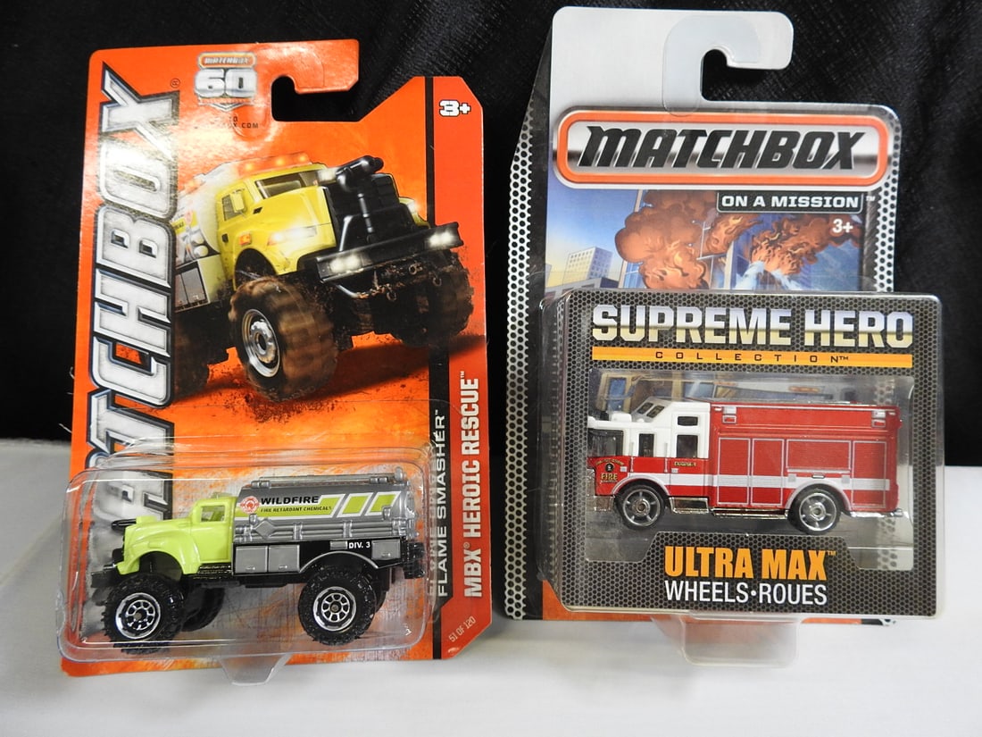 Matchbox Fire Heroes and Monster Garage Vehicles, Lot of 5 - 8