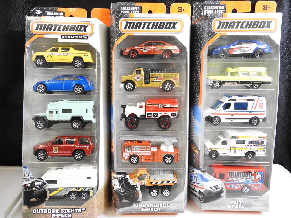 Large Matchbox Fire, Rescue and Mission Force Vehicle Lot - 10