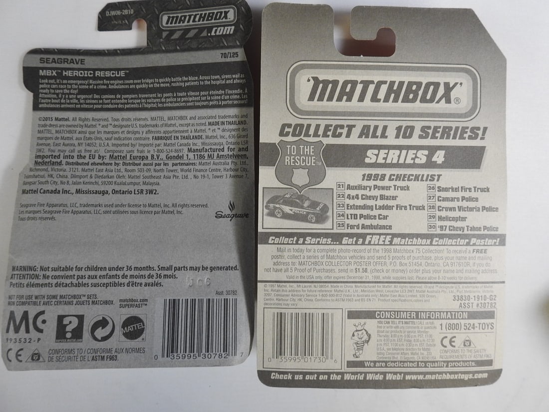 Matchbox, Hot Wheels and Tomy Emergency Vehicles - 5