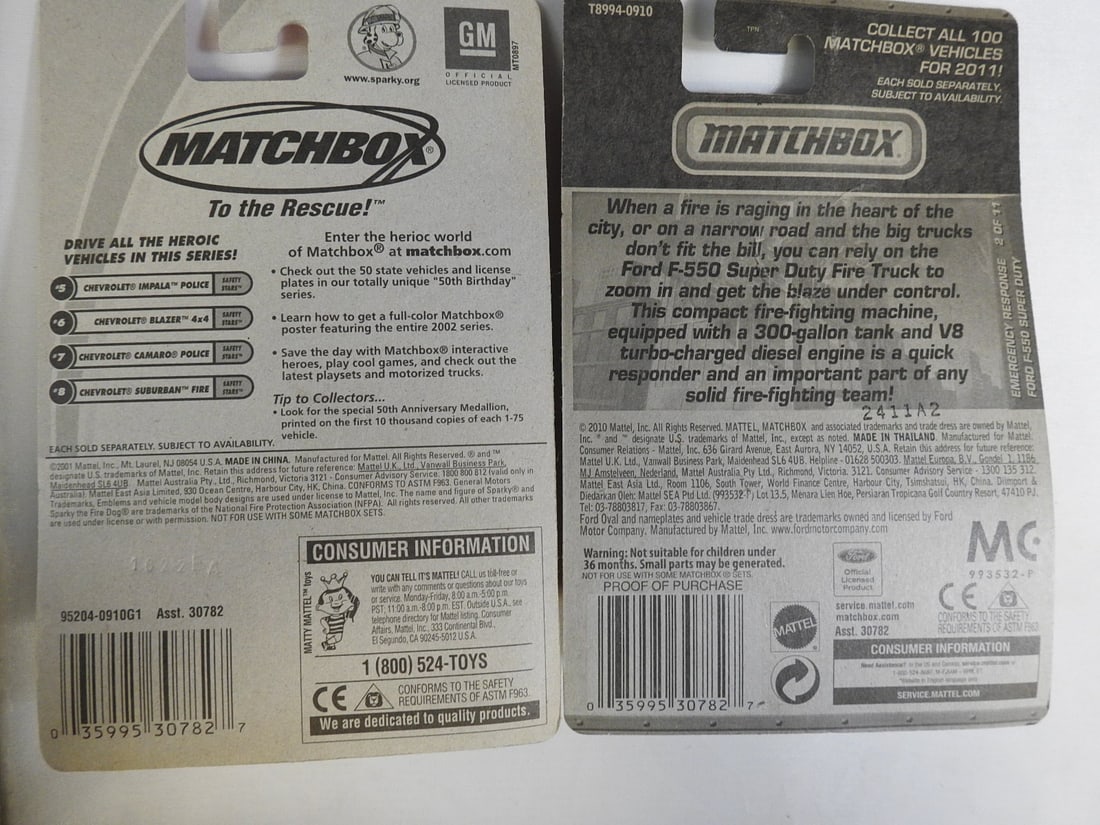 Large Matchbox and Die-Cast Fire Vehicle Collection - 13
