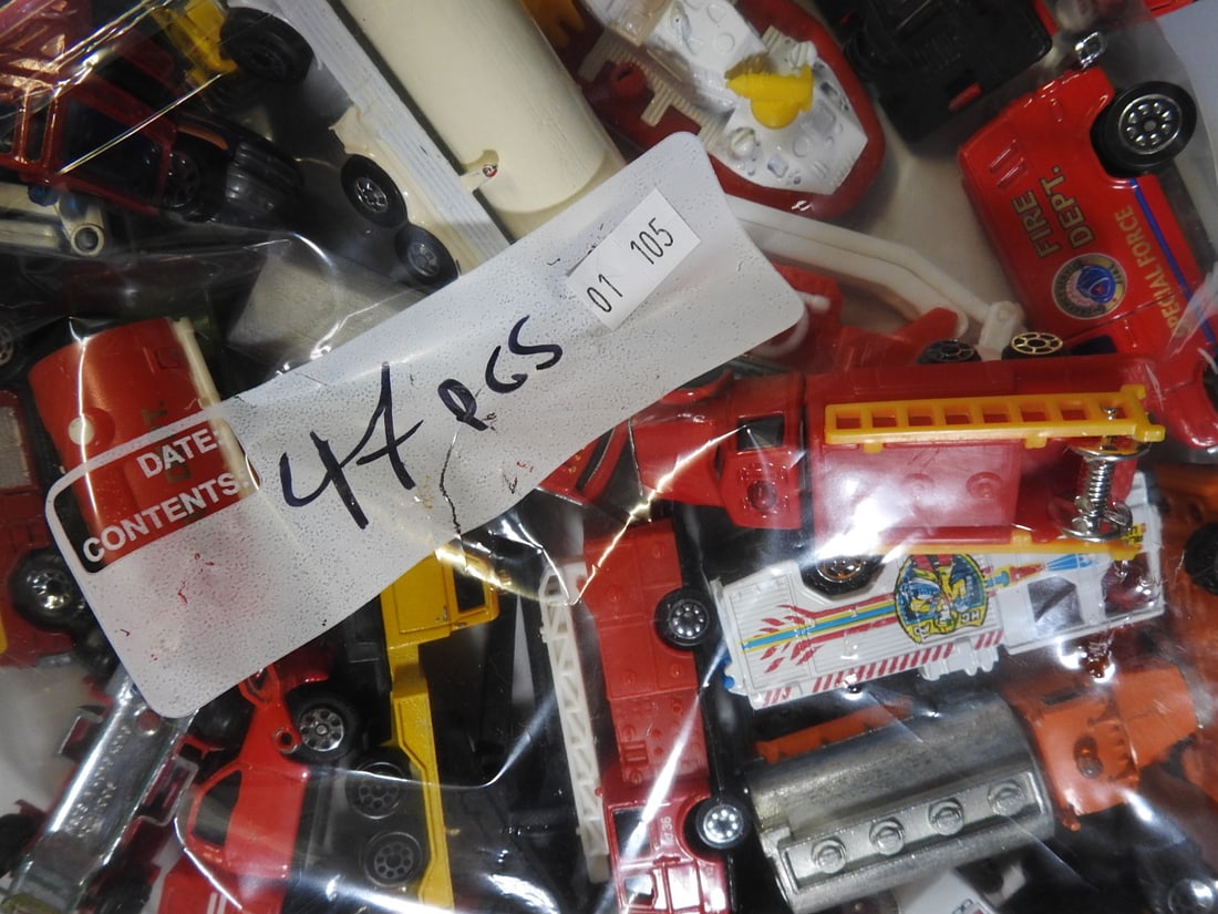 Loose Fire and Emergency Toy Vehicles, Lot of 45 (1 of 6)