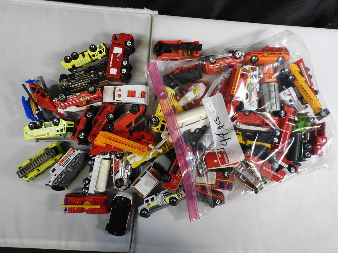 Loose Fire and Emergency Toy Vehicles, Lot of 45 - 2