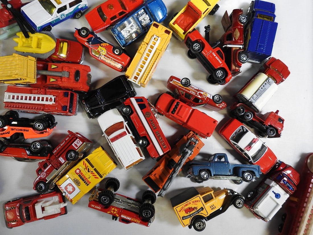 Loose Fire and Emergency Toy Vehicles, Lot of 54 - 2