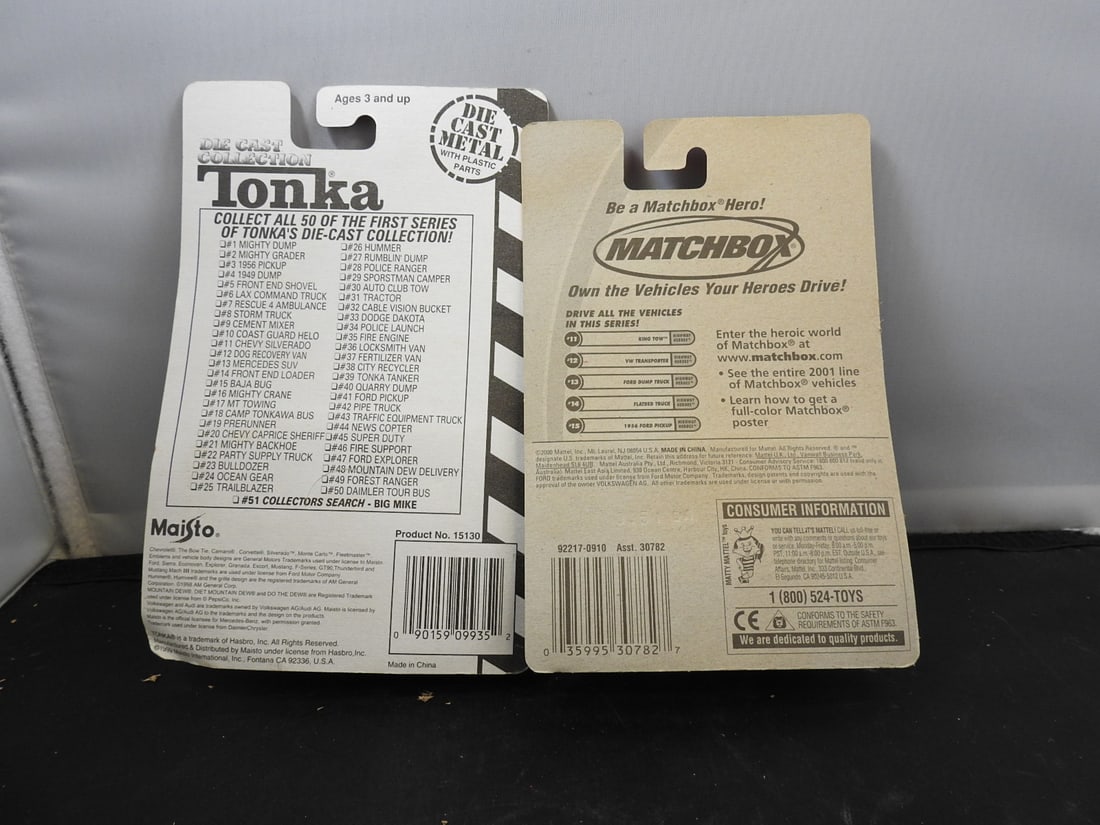 Matchbox, Hot Wheels and Tonka Carded Vehicles, Lot of 15 - 11