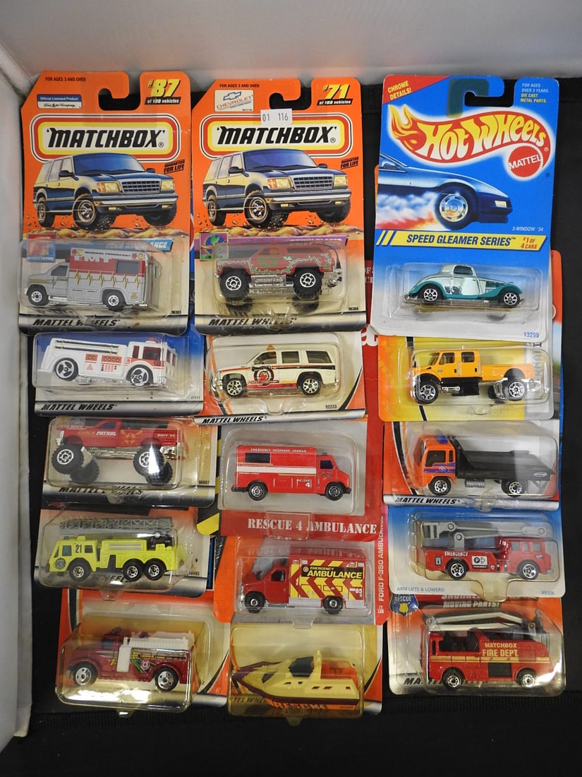 Matchbox, Hot Wheels and Tonka Carded Vehicles, Lot of 15 (1 of 15)