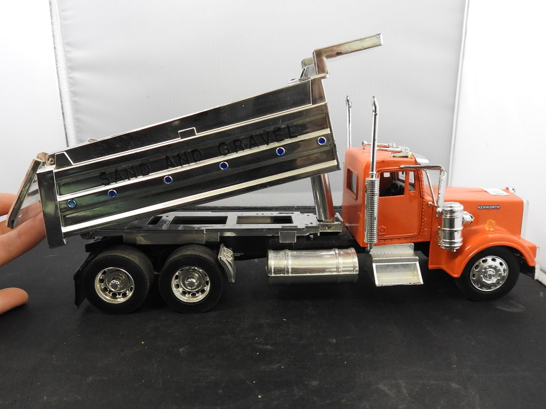 Dump Truck and Vintage Fire Truck Models, Lot of 3 - 11