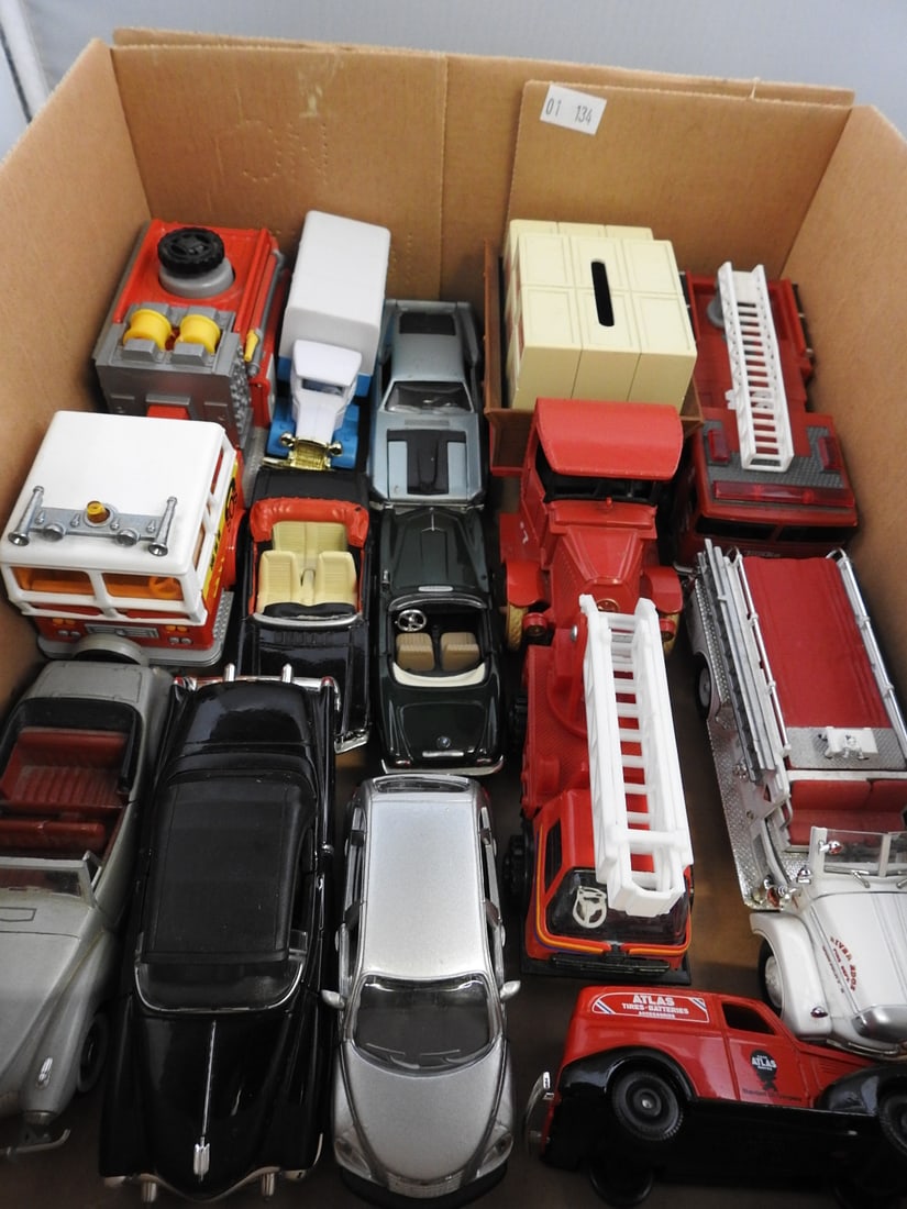 Mixed Die-Cast Cars and Fire Trucks (1 of 5)