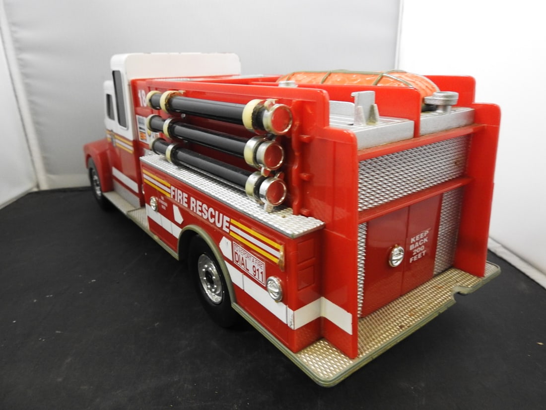 Two Large Plastic Fire Trucks and Loose Fire Vehicle Lot - 3