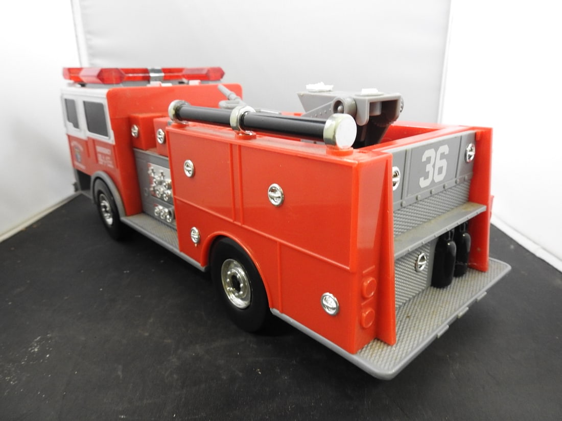 Two Large Plastic Fire Trucks and Loose Fire Vehicle Lot - 5
