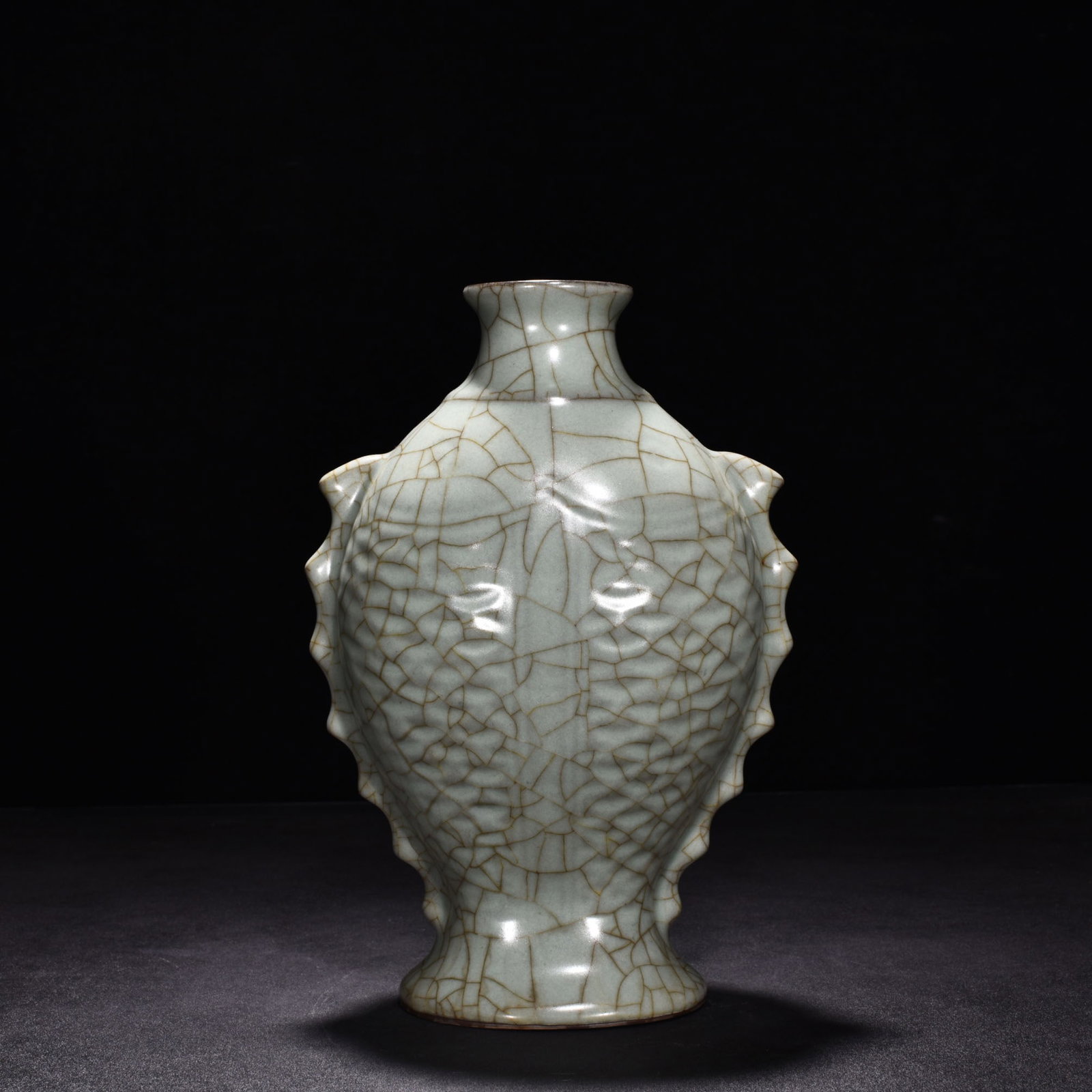 An Exquisite Chinese official kiln celadon fishAnd plum vase: Size: Height 26 cm - Diameter 16 cm |Materials: Porcelain |Style Dynasty: song dynasty |Attributed: 10th-C Period |Object:vase