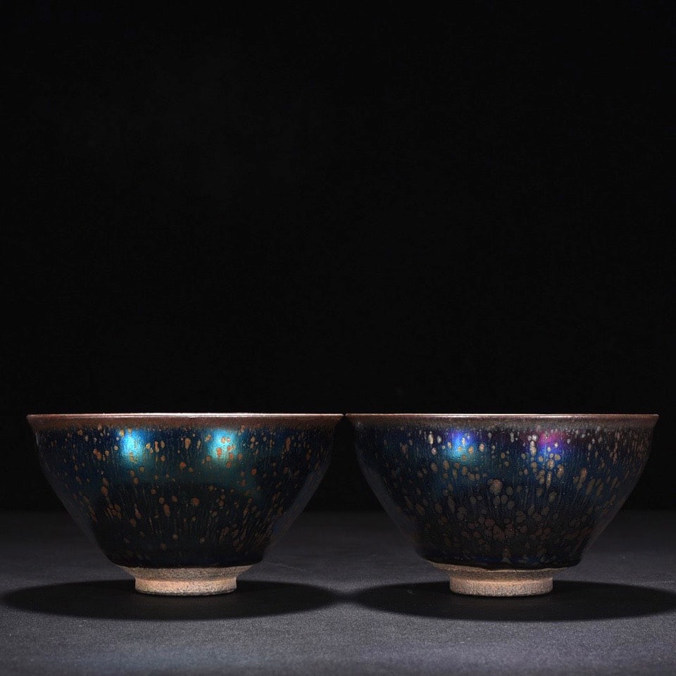 An Exquisite Chinese Jianyao oil-drop lamp