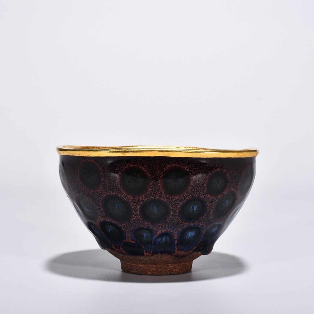An Exquisite Chinese Jianyao square obsidian lamp