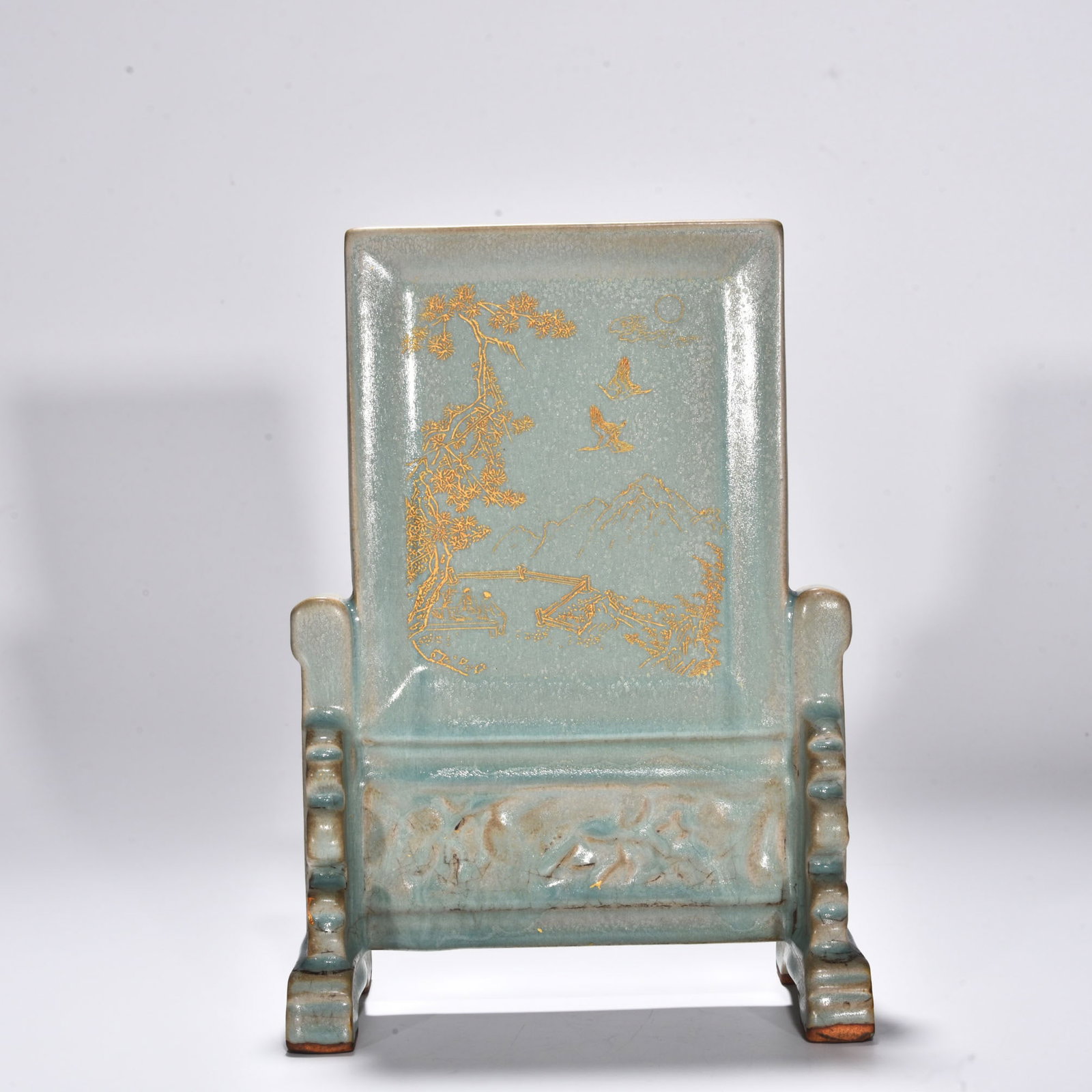 An Exquisite Chinese Ru kiln azure glaze landscape