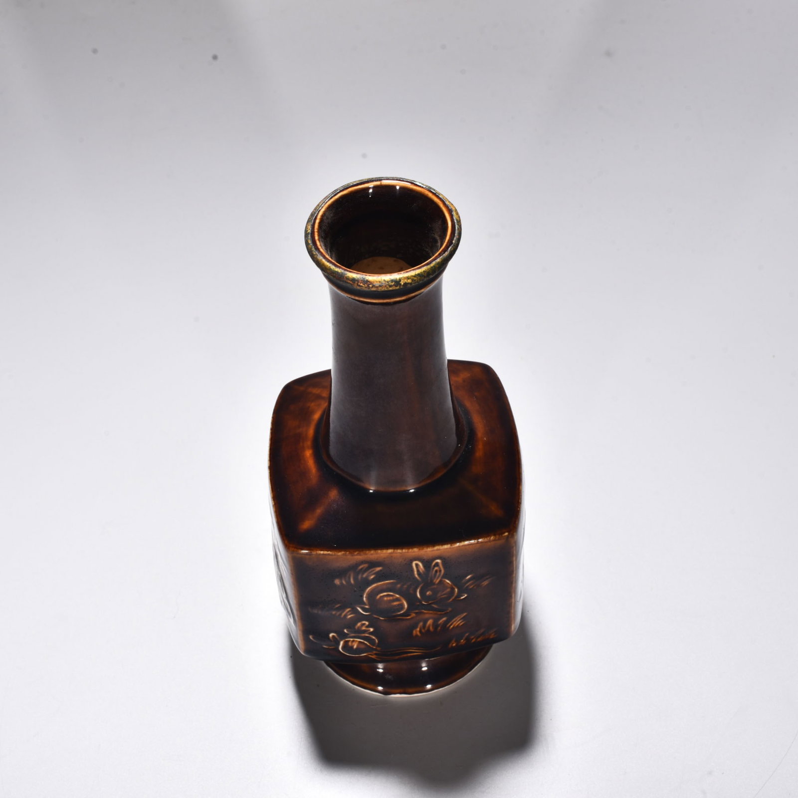 An Exquisite Chinese official rabbit pattern square vase - 7