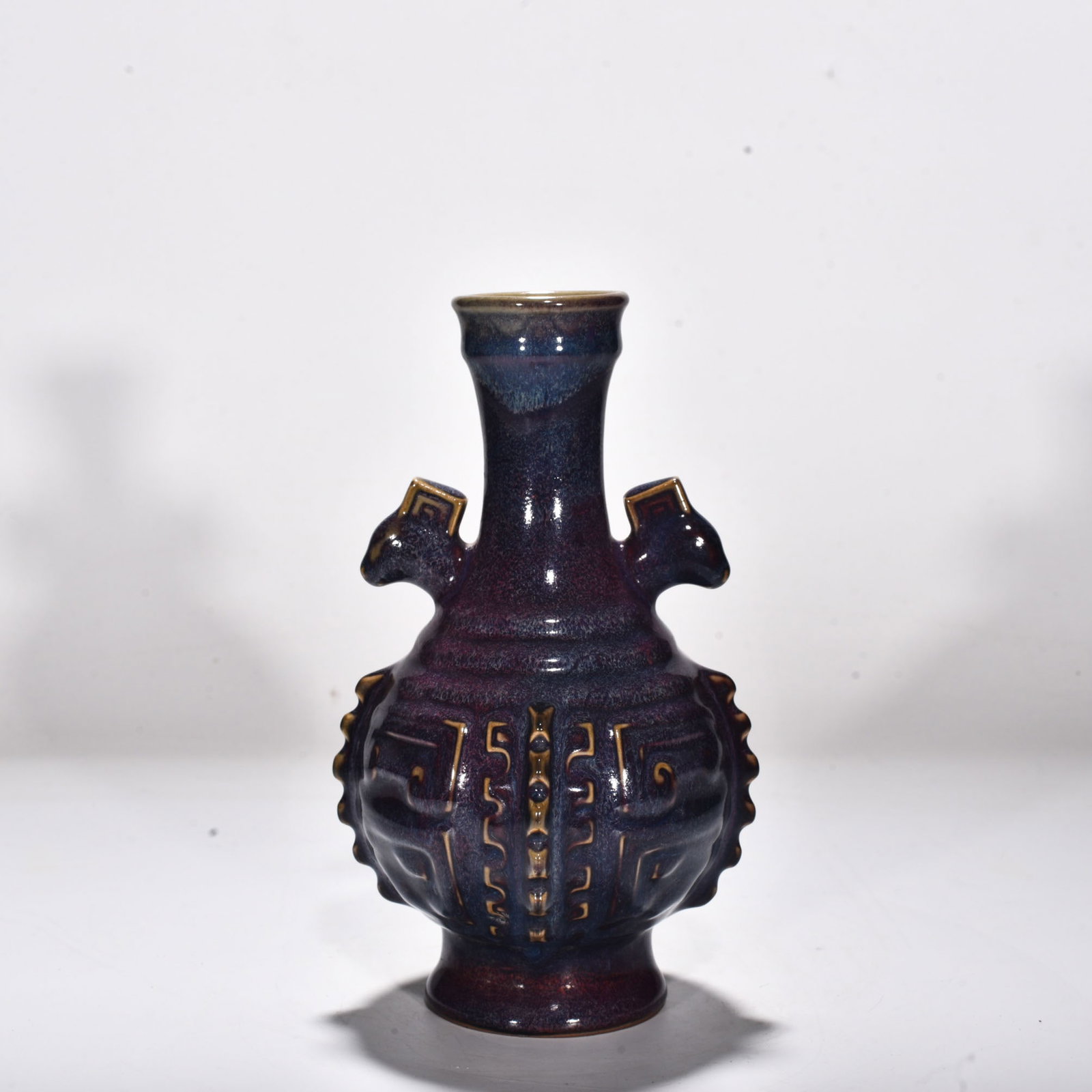 An Exquisite Chinese Jun kiln rose purple glaze halberd vase