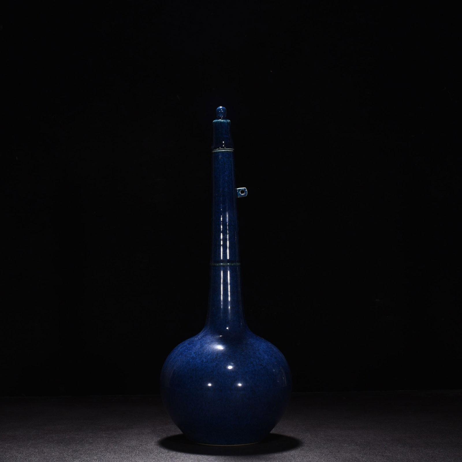 An Exquisite Chinese Zheng He blue glaze key vase: Size: Height 42 cm - Diameter 15.5 cm |Materials: Porcelain |Style Dynasty: Ming Dynasty |Attributed: Yongle |Object: vase