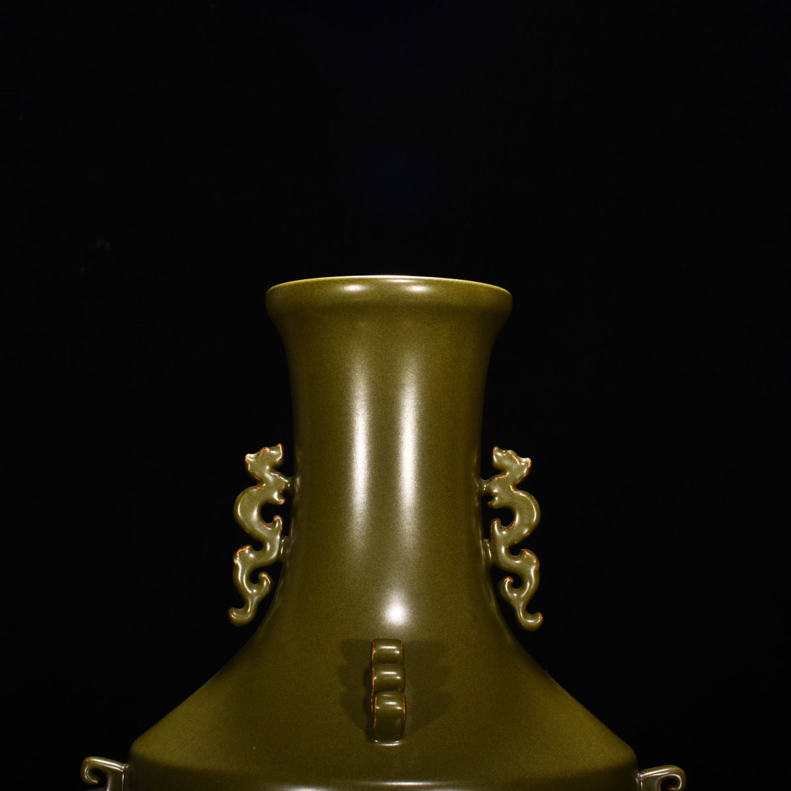 An Exquisite Chinese tea glazed halberd vase - 2