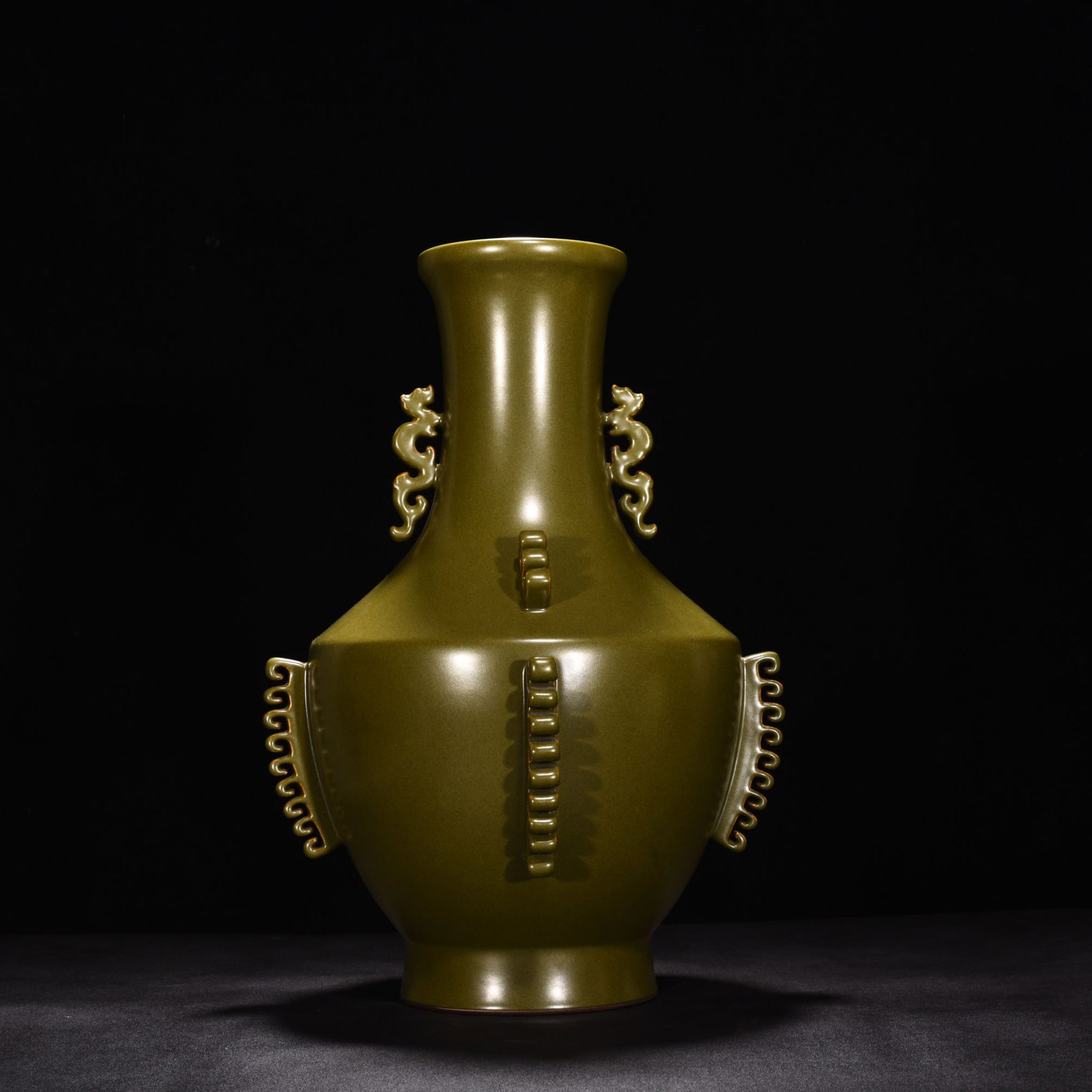 An Exquisite Chinese tea glazed halberd vase - 5