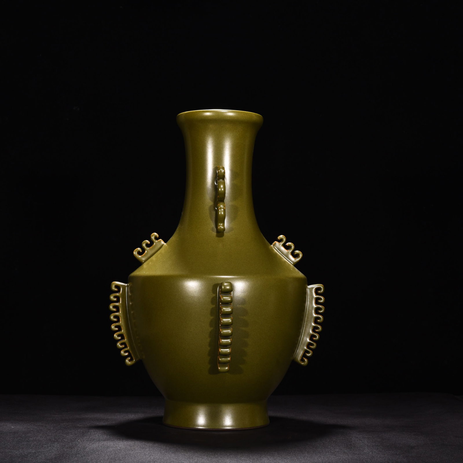 An Exquisite Chinese tea glazed halberd vase - 6