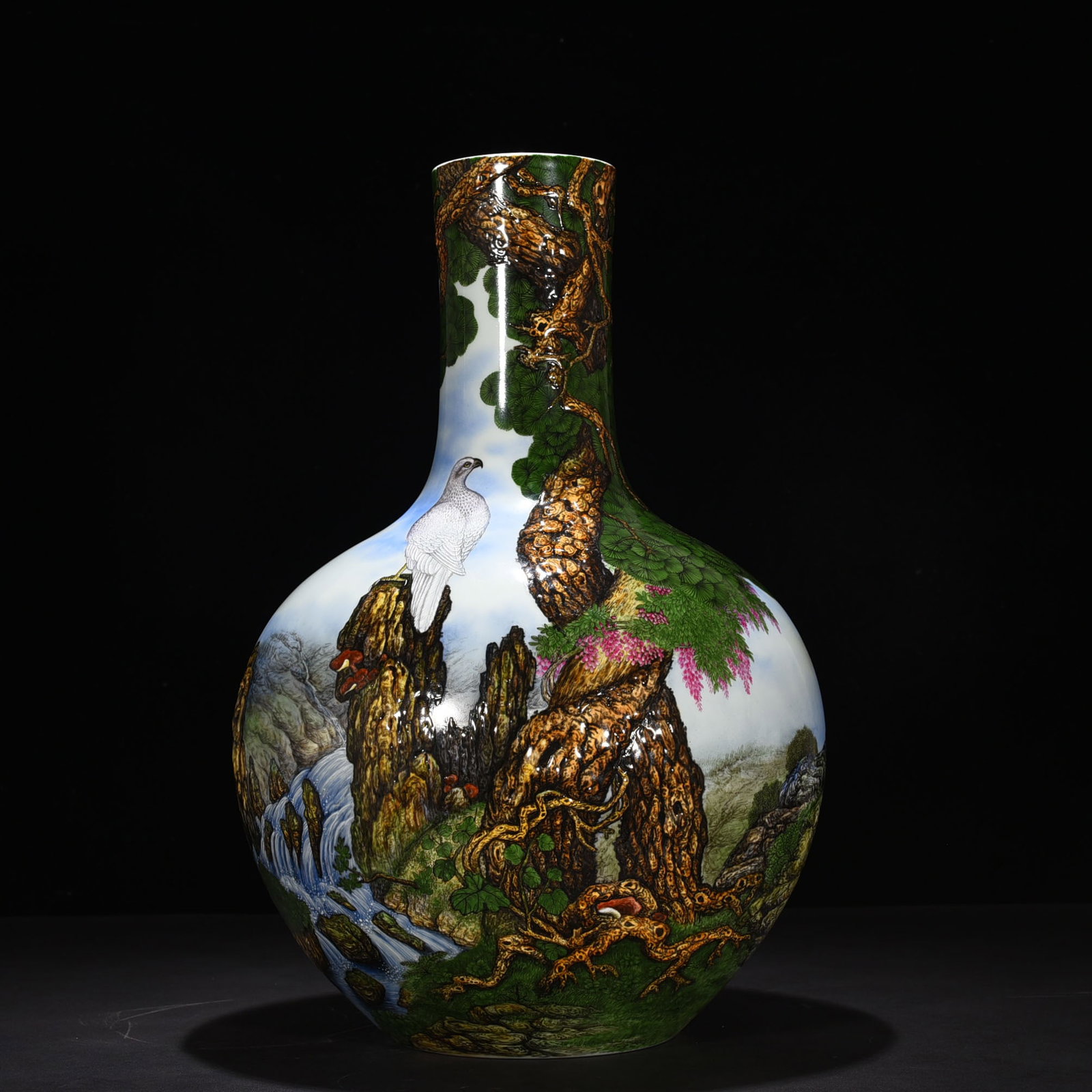 An Exquisite Chinese Lang Shining's enamel "Qing Presents Yingzhi" Celestial Ball Vase (1 of 9)