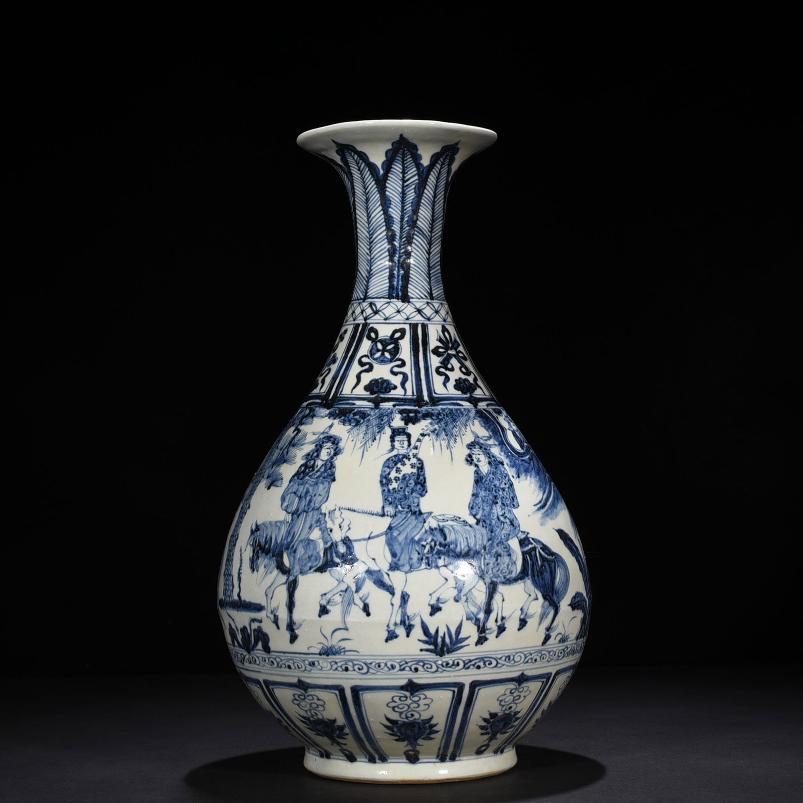 An Exquisite Chinese blue and white Zhaojun's story pattern jade pot spring vase (1 of 9)