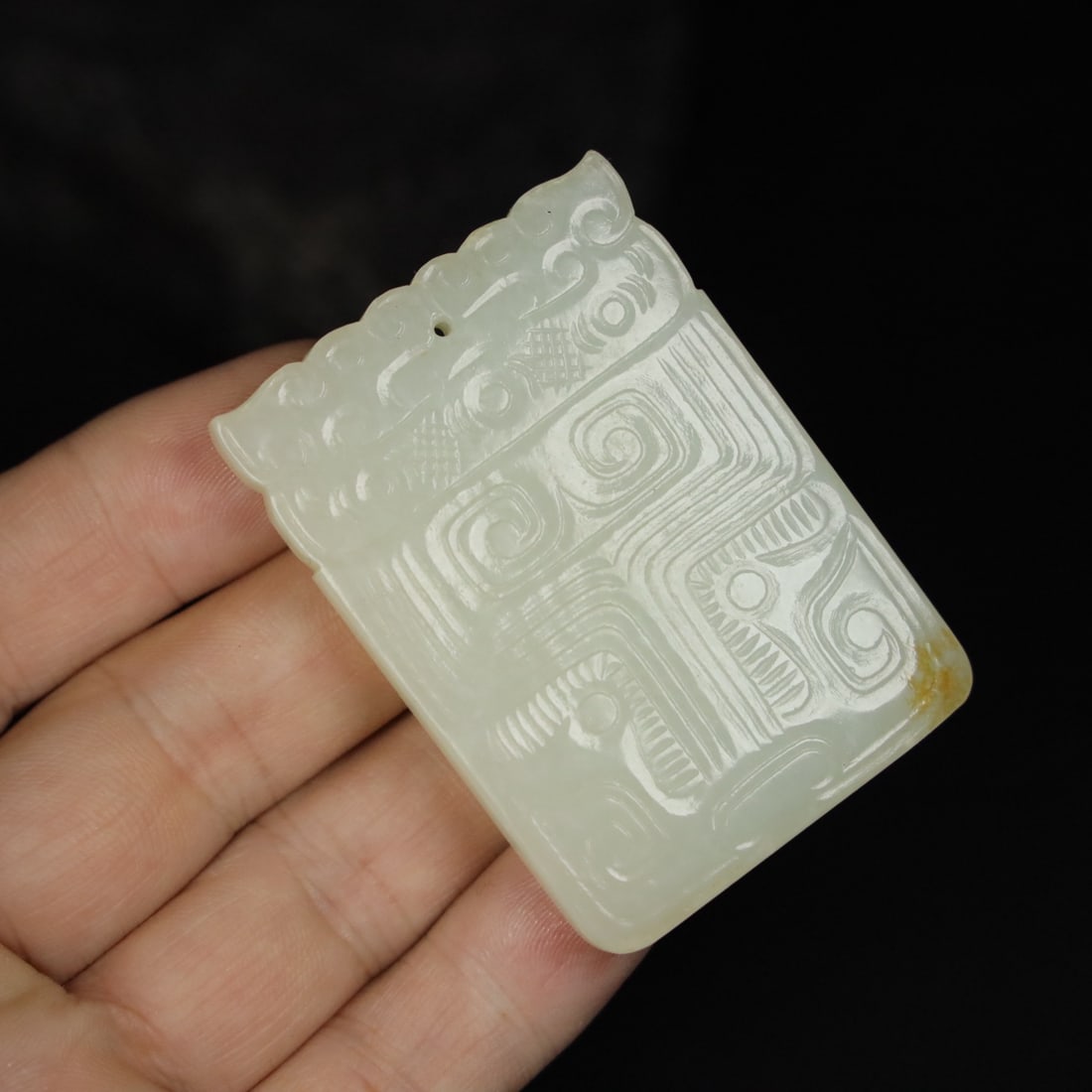 Chinese Natural Jade Carved brand: Size: Height 6 cm - Width 4.3 cm |Materials: Jade |Time Period: Qing dynasty |Manufactured Date: Qianlong Period |Object: brand
