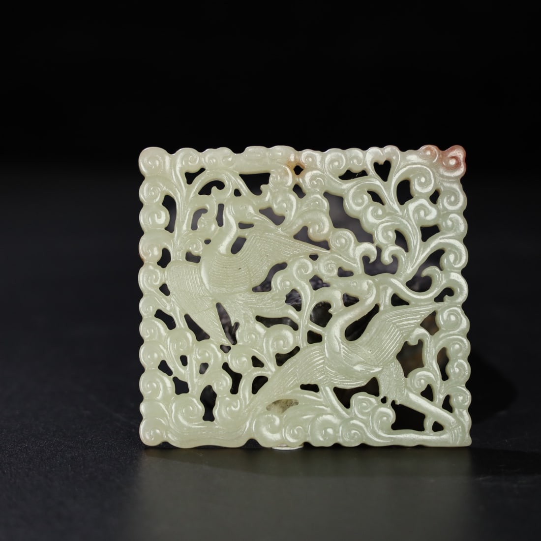 Chinese Natural Jade Carved Pendant: Size: Width 9 cm - Height 8.2 cm |Materials: Jade |Time Period: Qing dynasty |Manufactured Date: Qianlong Period |Object: pendants