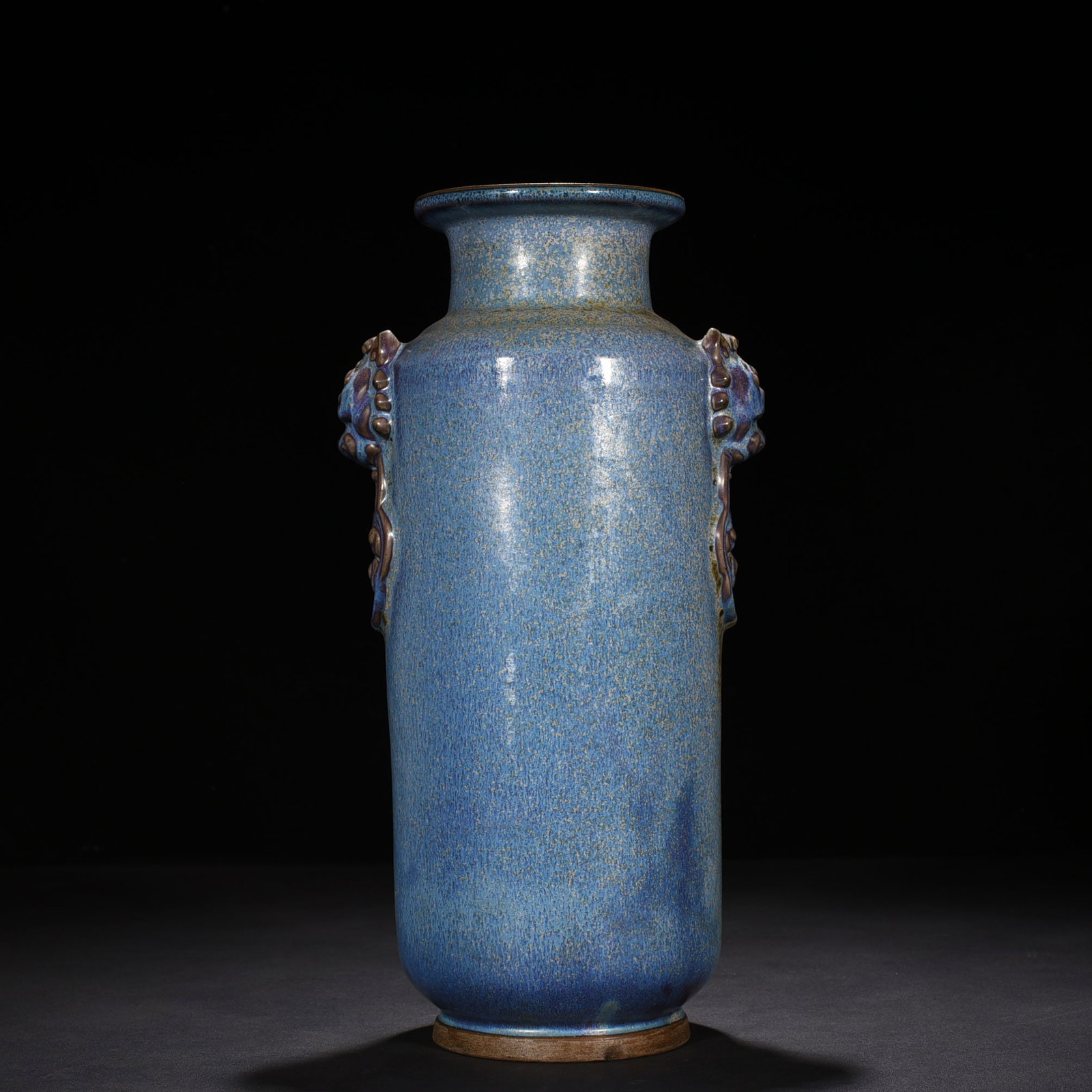 An Exquisite Chinese Jun Kiln Kiln Transformation Jun Glaze Ear-shaped Vase (1 of 7)