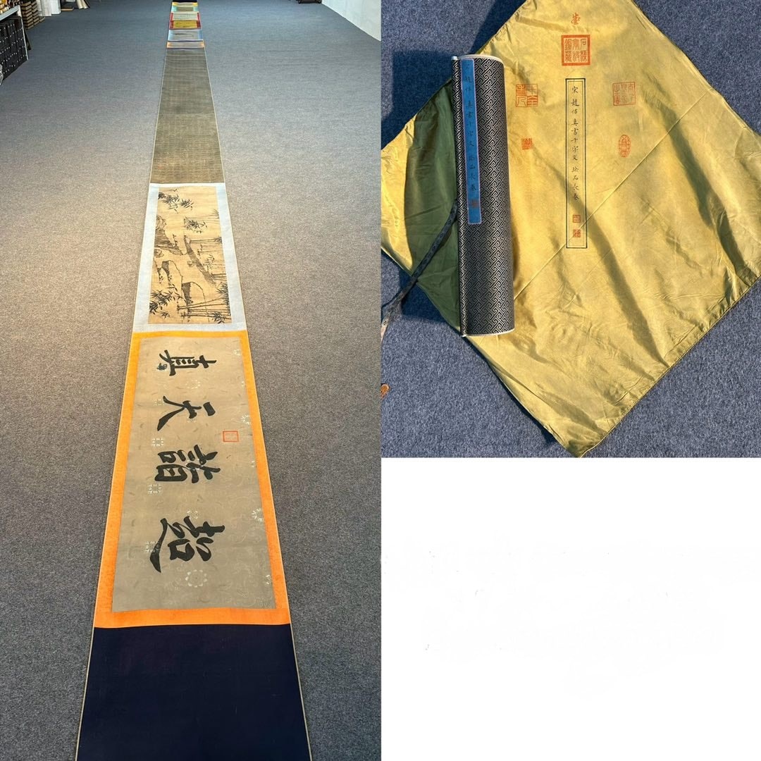 Chinese scroll painting Song Huizong: Size: Height 143 cm - Width 41 cm |Materials: Silk and Paper |Style Dynasty: Song Dynasty |Inscription: Song Huizong |Object: Scroll|Supplementary picture, the exquisite hand drawn calligraphy scroll 