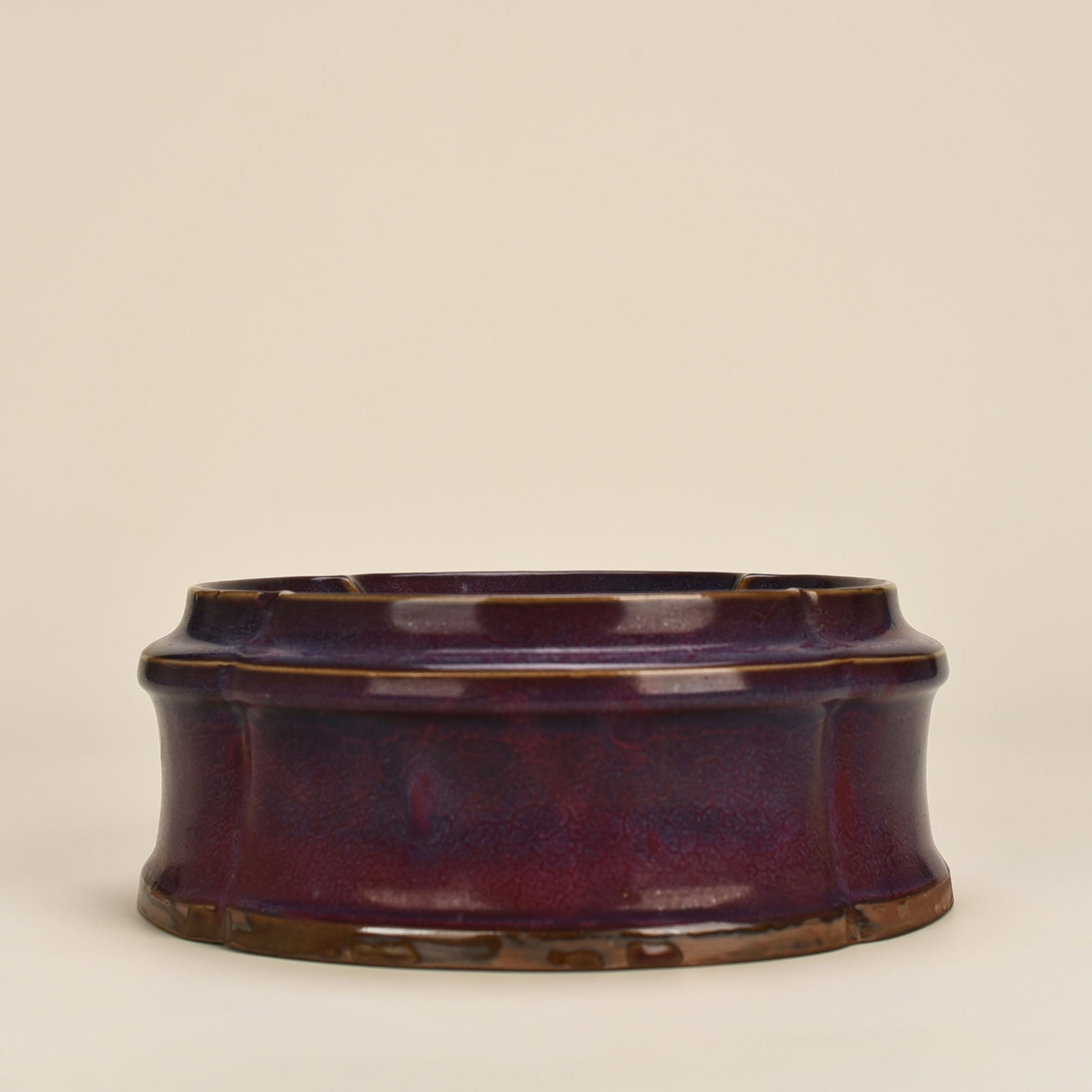 An Exquisite Chinese Jun Kiln Shaosheng Year rose purple glaze set box pen washer lamp holder: Size: Width 23 cm - Height 10 cm |Materials: Porcelain |Style Dynasty: Song Dynasty |Attribution: 10th-c |Object: lamp holder