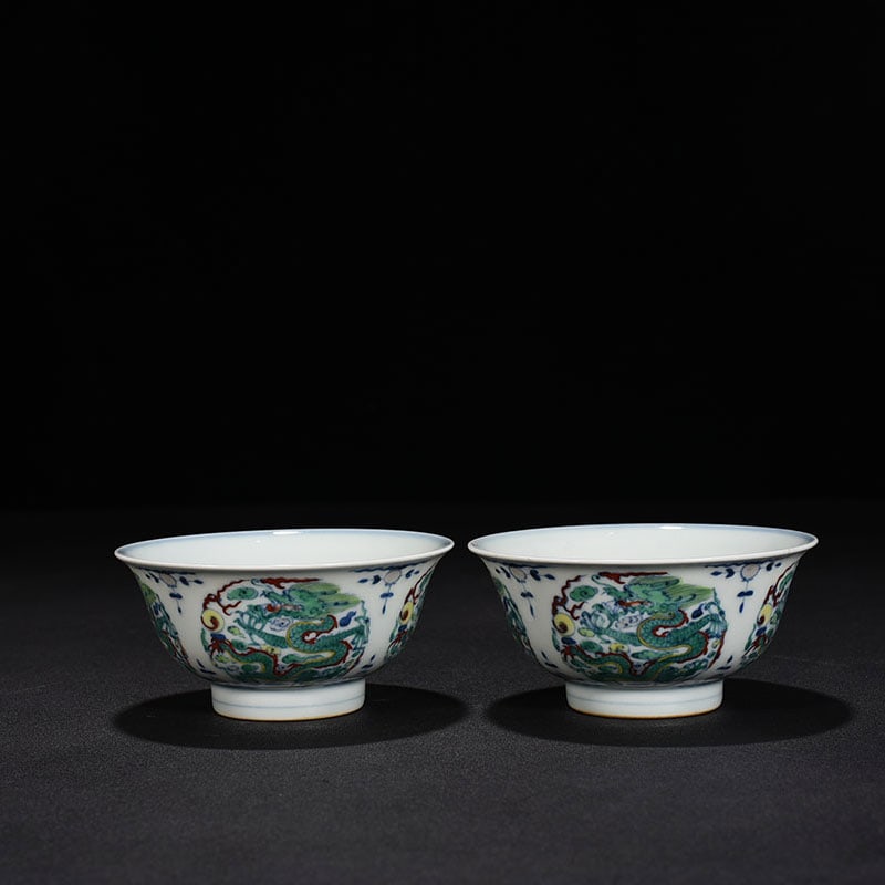 An Exquisite Chinese Doucai Tuanlong Pattern Bowl: Size: Width 10.5 cm - Height 4.5 cm |Materials: Porcelain |Dynasty: Qing dynasty |Inscription: Yongzheng Mark |Object: bowl