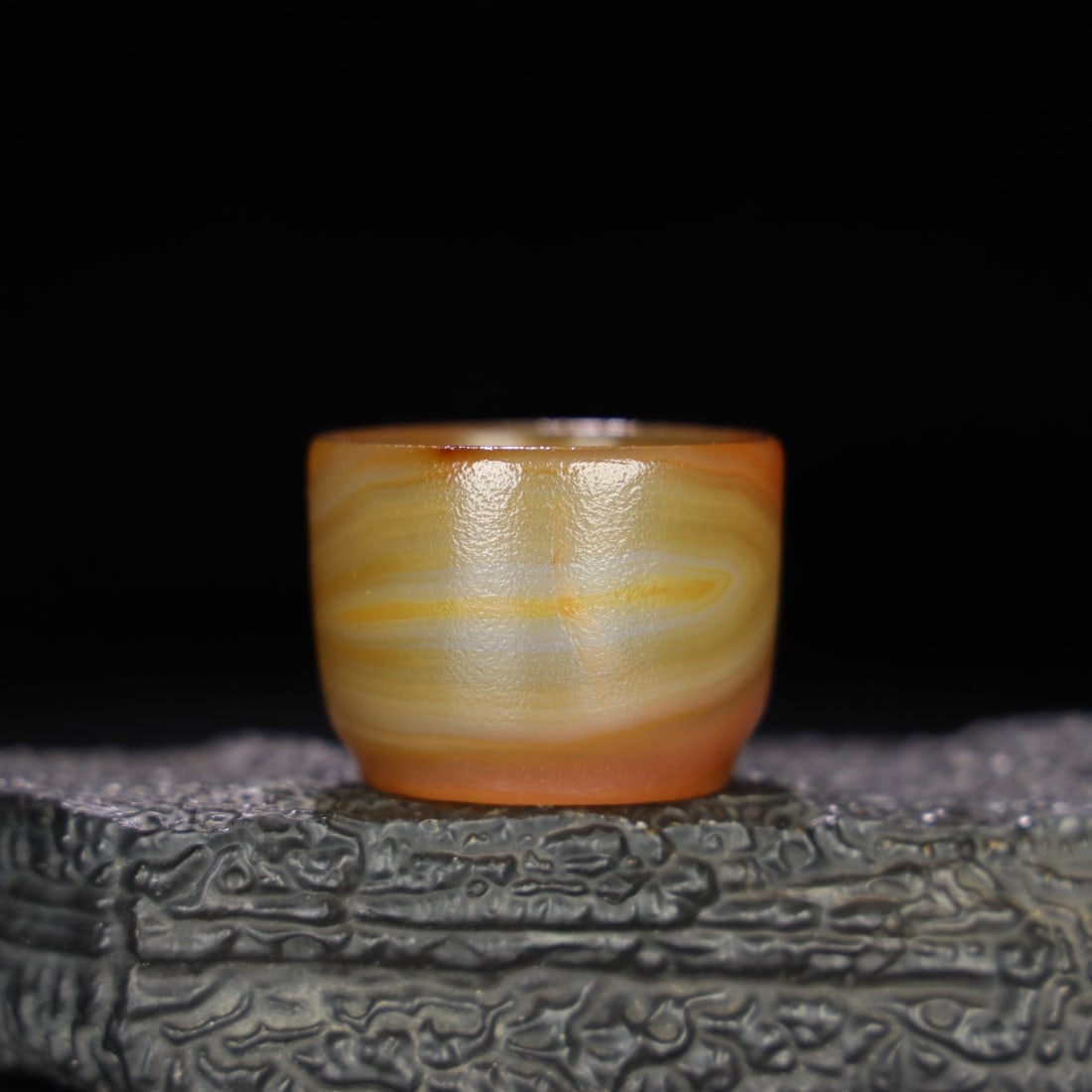 An Exquisite Chinese Natural Jade Carved Cup: Size: Width 4.4 cm - Height 3.2 cm Materials: Jade Dynasty: Qing dynasty Attribution: Qianlong Period Object: Cup