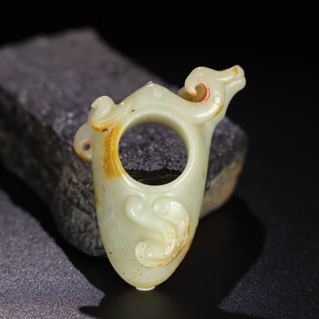 An Exquisite Chinese Natural Jade Carved pendant: Size: Height 7.2 cm - Width 5.4 cm Materials: Jade Dynasty: Qing dynasty Attribution: Qianlong Period Object: pendant