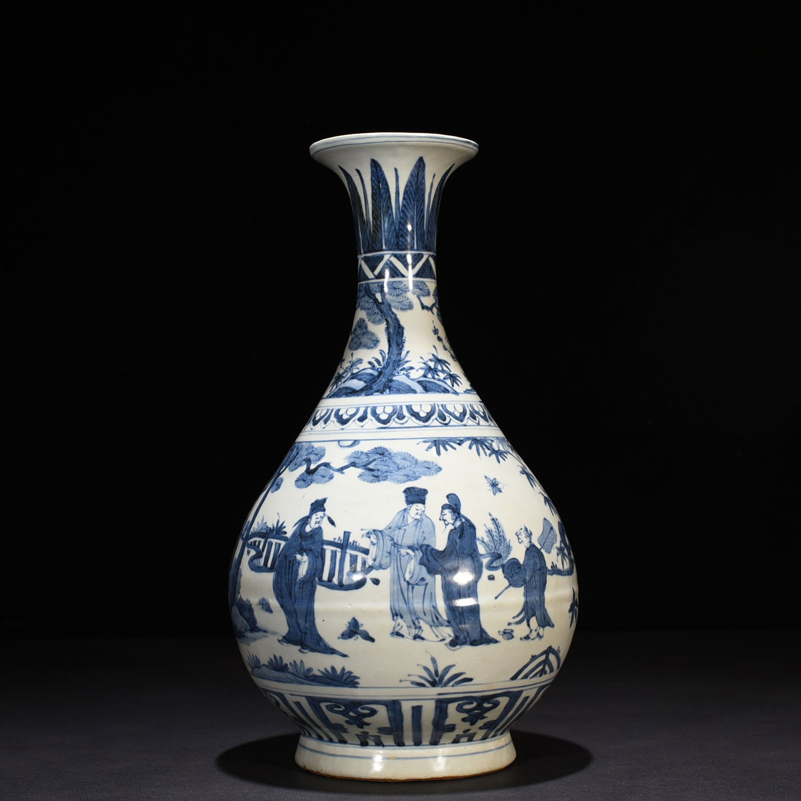 An Exquisite Chinese blue and white jade pot spring vase (1 of 9)