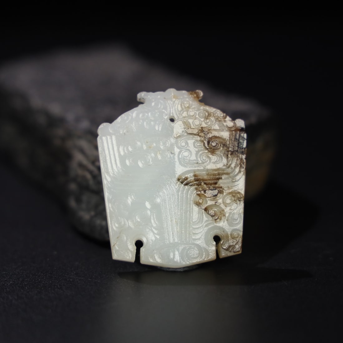 An Exquisite Chinese Natural Jade Carved masks (1 of 9)