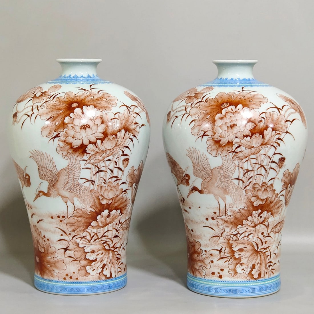 An Exquisite Chinese imperial enamel ink-color plum vase: Size: Height 20 cm - Width 12 cm Materials: Porcelain Dynasty: Qing dynasty Inscription: Qianlong Mark Object: vase
