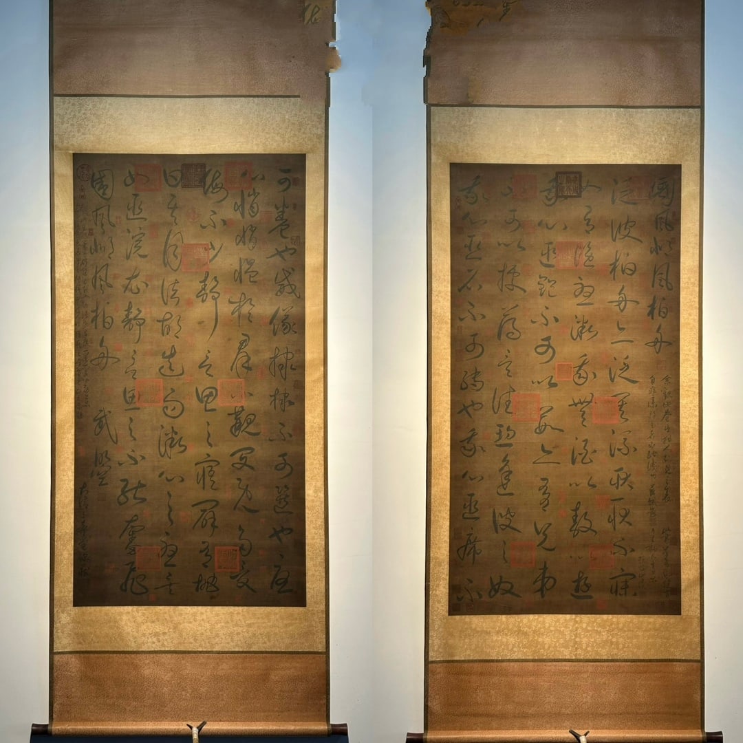 Chinese scroll painting Wu Zetian: Size: Height 140 cm - Width 70 cm Materials: Silk and Paper Dynasty: Tang Dynasty Inscription: Wu Zetian Object: Scroll Wu Zetian, a famous politician, military strategist, and calligrapher of the Tan