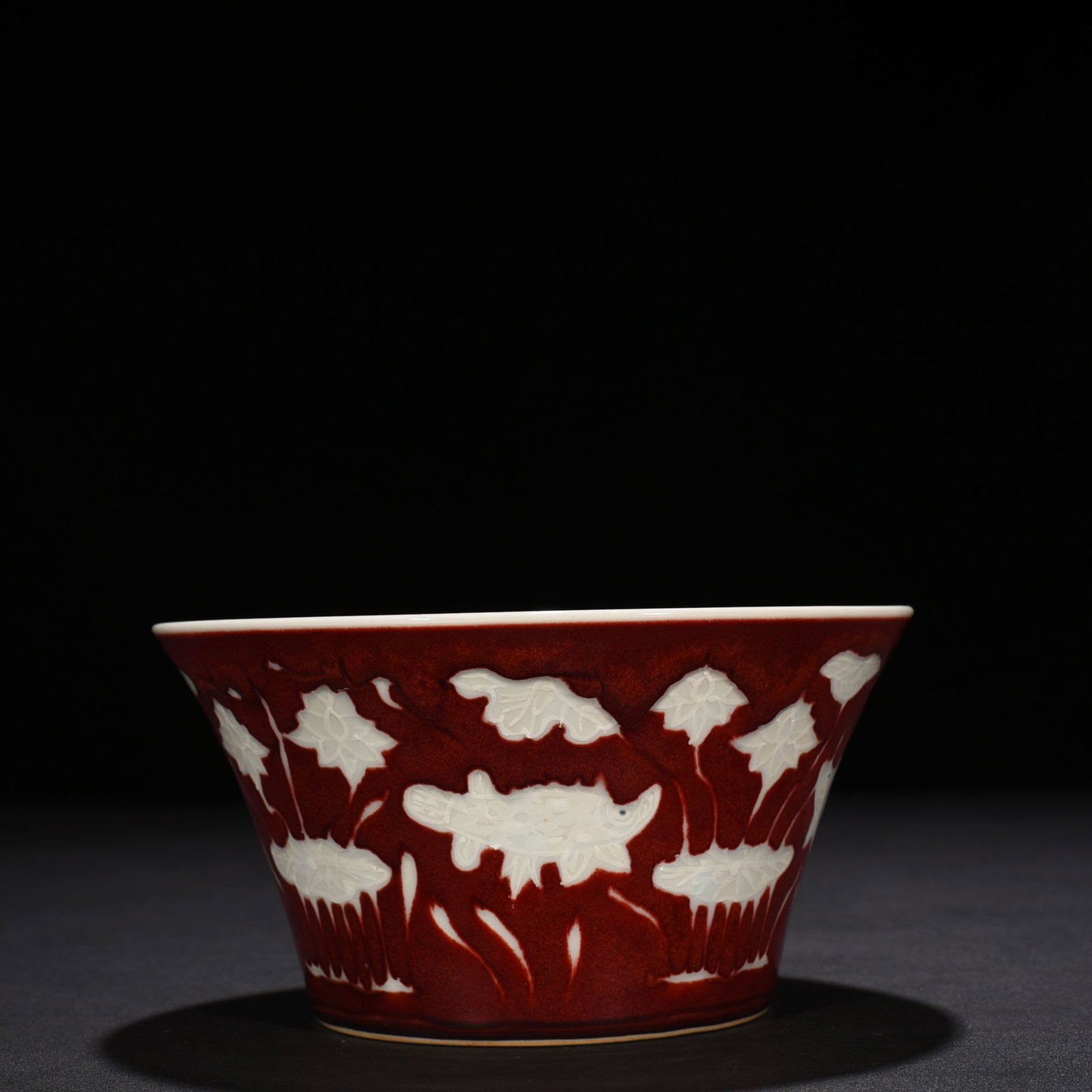 An Exquisite Chinese red-glazed bowl: Size: Height 8.5 cm - Widthh 16 cm Materials: Porcelain Dynasty: Ming Dynasty Attribution: Xuande Mark Object: bowl
