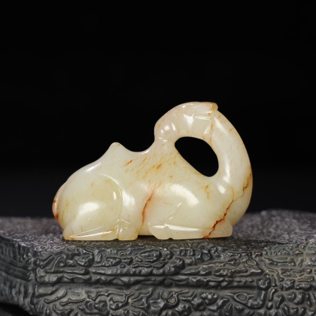 An Exquisite Chinese Natural Jade Carved Camel Pendant (1 of 9)