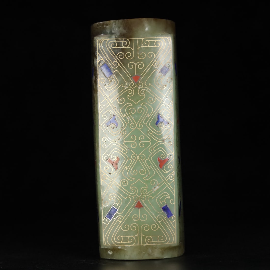An Exquisite Chinese Natural Jade Carved Gemstone Cong (1 of 10)