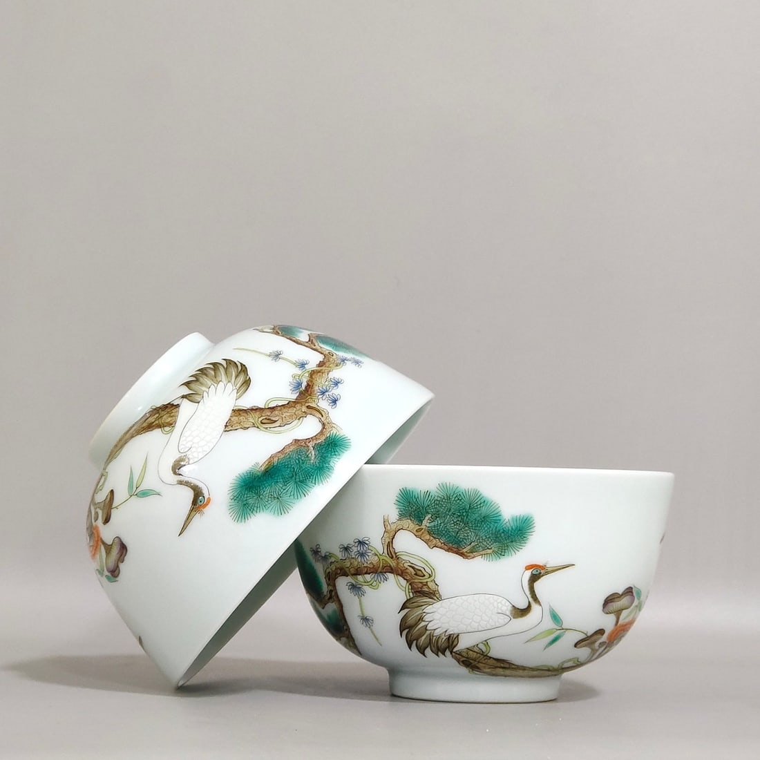 An Exquisite Chinese Songhe Yannian Wufu Cup (1 of 9)