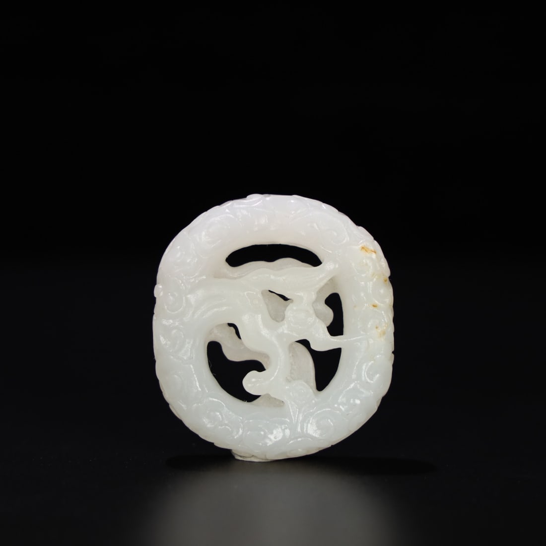 An Exquisite Chinese Natural Jade Carved Pendant: Size: Width 5.2 cm - Height 1.1 cm Materials: Jade Dynasty: Qing dynasty Attribution: Qianlong Period Object: Pendant