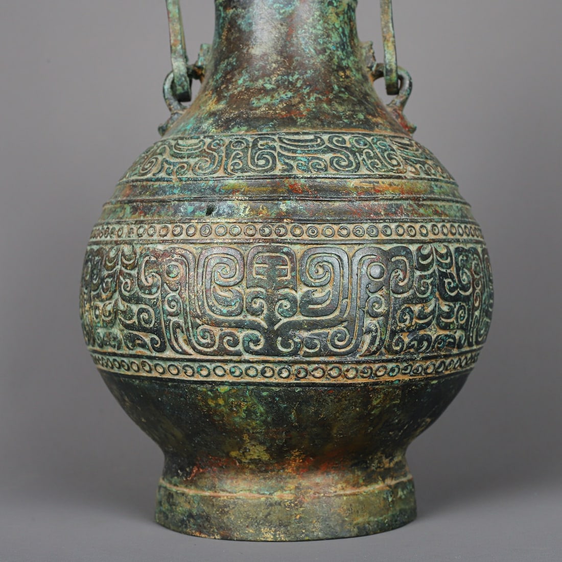 An Exquisite Chinese Bronze round teapot - 4
