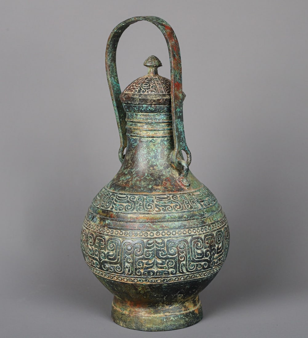 An Exquisite Chinese Bronze round teapot - 6