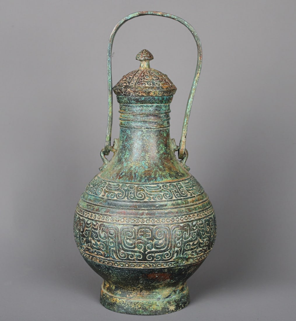 An Exquisite Chinese Bronze round teapot - 7