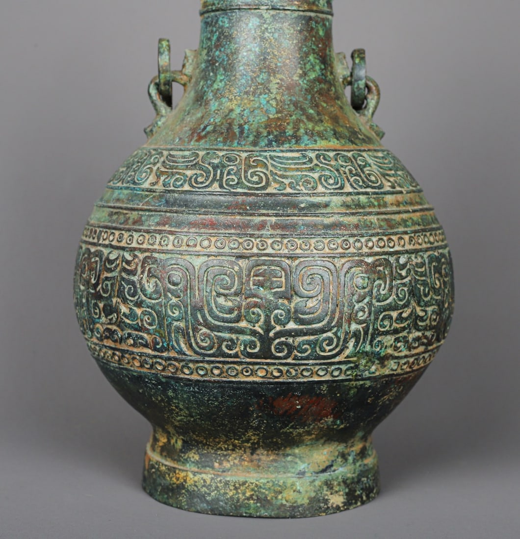An Exquisite Chinese Bronze round teapot - 8
